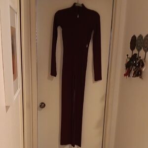 Chic Burgundy Women's Jumpsuit